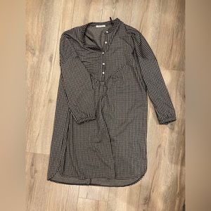 Zara black and white checkered dress